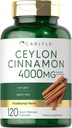 Carlyle Ceylon Cinnamon Capsules 4000 mg Silencio 120 Cuenta Silencioso No GMO &amp; Gluten Suplemento gratuito