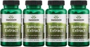 Swanson Bamboo Extract - Natural Hair, Skin and Nails Supplement - 70% Silica Content Supporting Collagen Formation & Bone Growth - (60 капсул Veggie, 300 мг каждая) 4 пакета