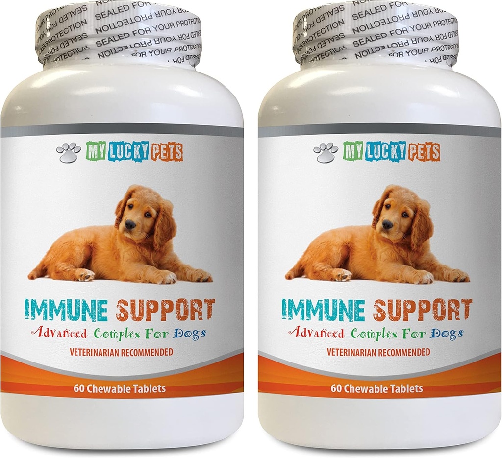 k9 Výkonný imunitní pes - Psí imunitní podpora - Celkové zdraví a wellness boost - ANTIOXIDANT - Zdraví jater - Kurkumin pro psy - 2 láhve (120 procedur)