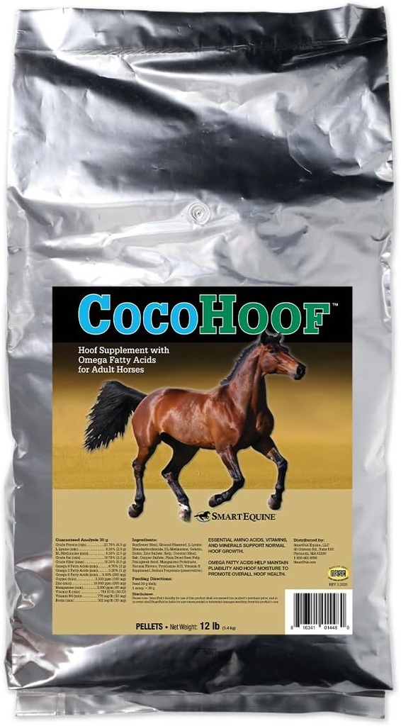 SmartEquine CocoHoof & Hoof – 马马的Hoves – Biotin – 马的维生素和矿物 – 提供氨基酸,脂肪酸和维生素 → 12 LB