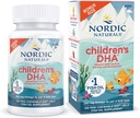 Nordic Naturals Children's DHA, Strawberry - 120 מיני Chewable Soft Gels לילדים - 250 מ"ג אומגה 3 עם EPA & DHA - Brain Development & Function - Non-GMO - 30 משרתים