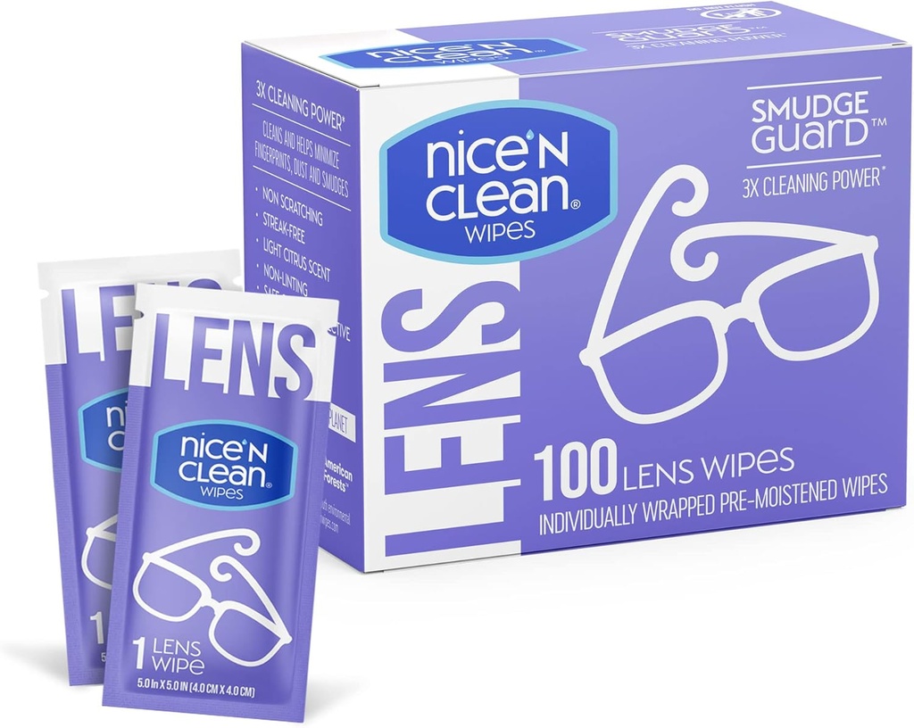 Atkins Chocolate Caramel Mousse Bars, 5 Count + Nice 'n Clean SmudgeGuard Lens Wipes, 100 Count