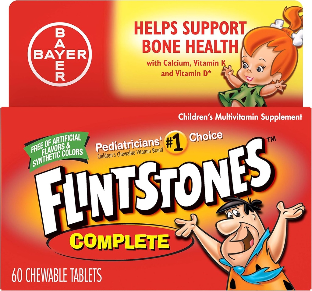 Flintstones Complet Size 60s Flintstones Complete Childrens Multivitamin Supplement Kaubare Tabs 60ct