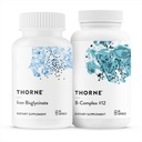 THORNE - Nutrient Essentials Duo - Iron Bisglycinate & B-Complex #12 for Energy Support and Blood Building - 60 Servings