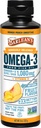 Suplemento de aceite de peixe omega 3 de Barlean con vitamina D para homes e mulleres, pexego Mango, 1080mg EPA e ácido DHA Fatty, 8 oz