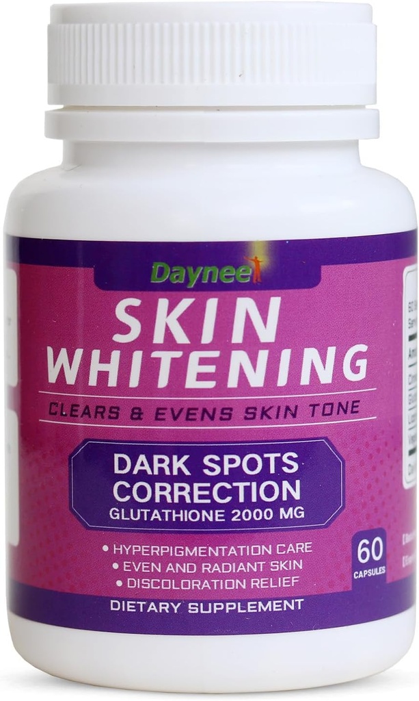 AIHIYO Capsule de albire a pielii, curata & Events Skin Tone, Dark Spots Corection, 60 Count