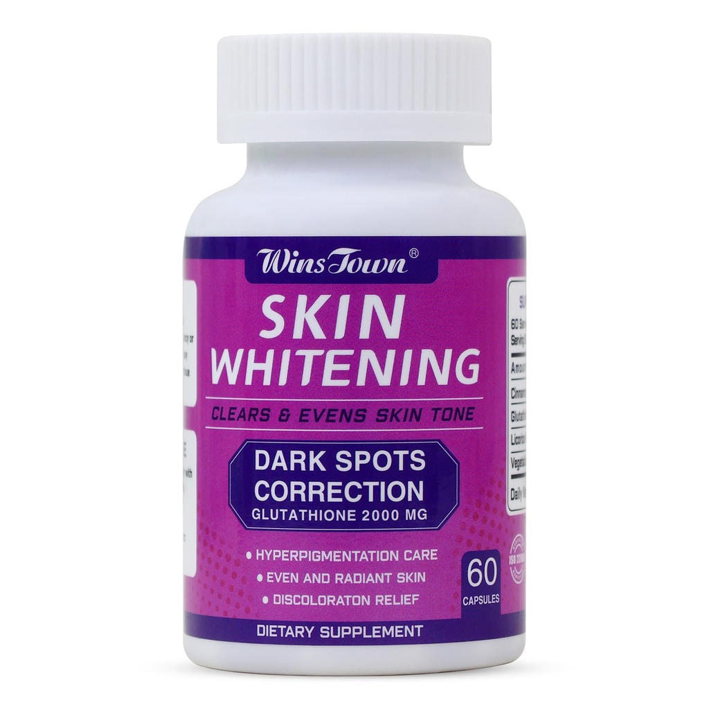 AIHIYO Skin Whitening Capsule, Clears & Evens Skin Tone, Dark Spots Correction, 60 Count