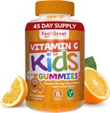 Kids Vitamin C Gummies Chewable for Immune Defense | Plant-Based, Gluten Free | Vegan | 250 mg per Serving | 90 Gummies | Vitamins for Kids by Feel Great Vitamin Co.