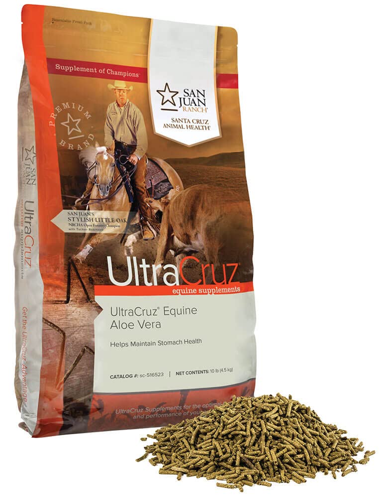 UltraCruz-sc-516523 Equine Aloe Vera Supplement för hästar, 10 lb, Pellet (162 dagars leverans)
