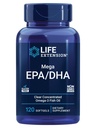 Life Extension Mega EPA/DHA, Omega-3 Fatty acids, Heart & Brain Health, Non-GMO, Gluten-Free, 120 softgels