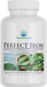 Gamtos Lab Perfect Iron 25mg Dieta papildas - Švelnus ne-konstipuojanti formulė - Palaiko sveiką raudonųjų kraujo ląstelių ir energijos lygį - 180 kapsulės (6 mėnesių tiekimas)