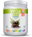 Vega Organic All-in-One Vegan Protein Powder, Chocolate - Superfood Ingredients, Vitamins for Immunity Support, Keto Friendly, Pea Protein for Women ' Men, 13.2 oz (Packaging May Vary)