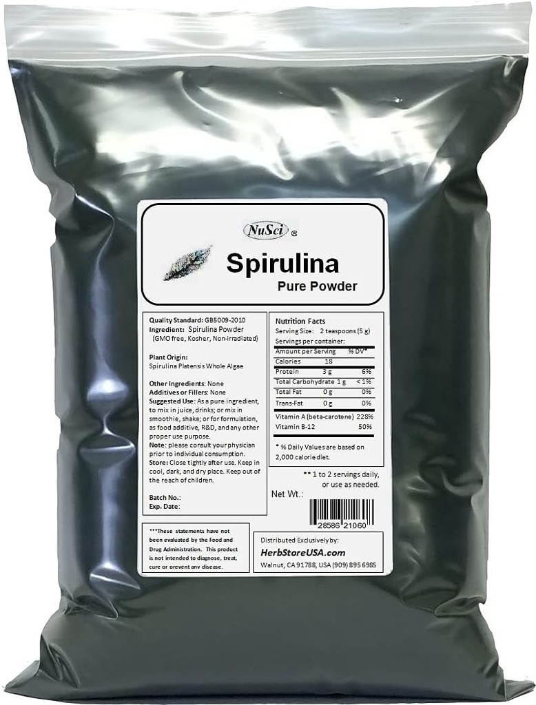 Spirulina Powder 500g (1.1 lb) Bulk Flow
