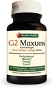 健康Habits G2 最大超强 Panax Ginseng + Ginkgo Biloba 组合支持能量和认知功能 60 Veg Capsules 每瓶