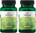 Swanson Dr. Stephen Langer 's Formula - Natural probiotic w / Prebiotic FOS - 16- Strain Supplement Promotion Digestive Support w / 3.2 Million CFU per Kapszula - (60 Veggie Capsules) 2 Pack