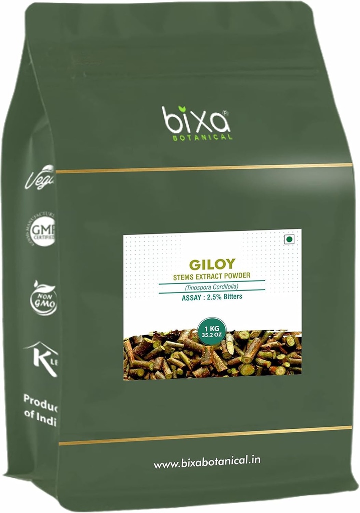 bixa BOTANINISK GILOY (GUDUCHI / TINOSPORA CORDIFOLIA) Dry Extract - 2,5% bitterhed af GRAVIMETRY (1KG (pakning med 1))