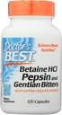 Ārsti Best Betaine HCL Pepsin un Gentian Bitters, bez lipekļa, 120 kapsulas (1. iepakojums)