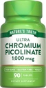 La realitat de la natura Ultra Chromium Picoliat 1000mmg, 2001-200 taules de Vegan, No-MO i Guten Free suplementari