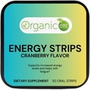 Energy Strips - Convenient Daily Energy Enhance, תומך Vitality and Focus, מרעננת Cranberry Flavor, Easy-to-Use, Dietary Supplement, 30 פסים אוראליים