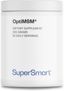 Supersmart OptiMSM (Patented & High Purity Formula) - Metüül-sulfoonüül-metaan MSM Pulber Täiendus | Vegan & Gluteenivaba - 200 g