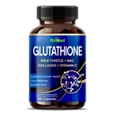 GriMed Glutathione 11,200mg - X10 Power with Milk Thistle, NAC, Collagen, Vitamin C - Cellular Wellness, Radiant Skin (150 Count (Pack of 1))