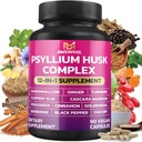 BMVI VOL Syellium Husk, Slippy Elm, Cascara sagrada, Feanuncyk, Berberine, Curnamon, Turmeric + 5 Mores - Immumun Supplution & Digestive Health Supplement - 90 Capsults