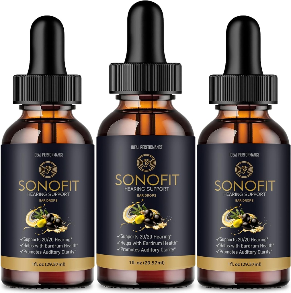 Sonofit Tinnitus Ringing Ears Drops, Sonofit Tinnitus Təhlükəsizlik Dəstək Yardımı - Maksimum Güclü Formula Sonofit Drops Səyahət Support Reviews (3 Paket)