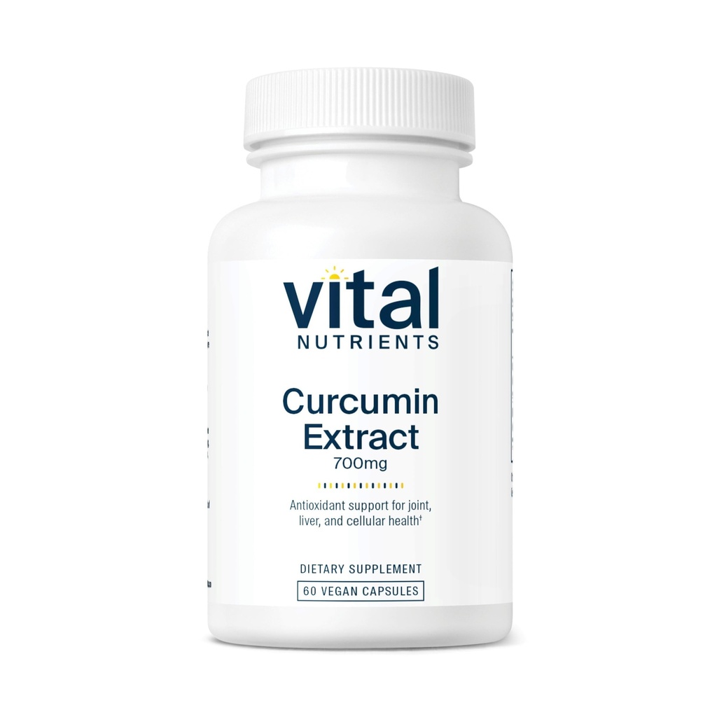 Vital Nutrients Curcumin Extract 700mg - Vegan Curcumin Supplements with Black Pepper Extract - Antioxidant Support for Joint, Liver, and Cellular Health* - Gluten, Dairy, Soy Free - 60 Capsules