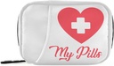 Pastilă Organizator Cross Red Heart Pill Box 7 zile Pill Case sac de călătorie Pilula Organizator sac cu Zipper Portabil Weekly Caz Compact Dimensiune pentru Deținătorul Suplimentului de Vitamină