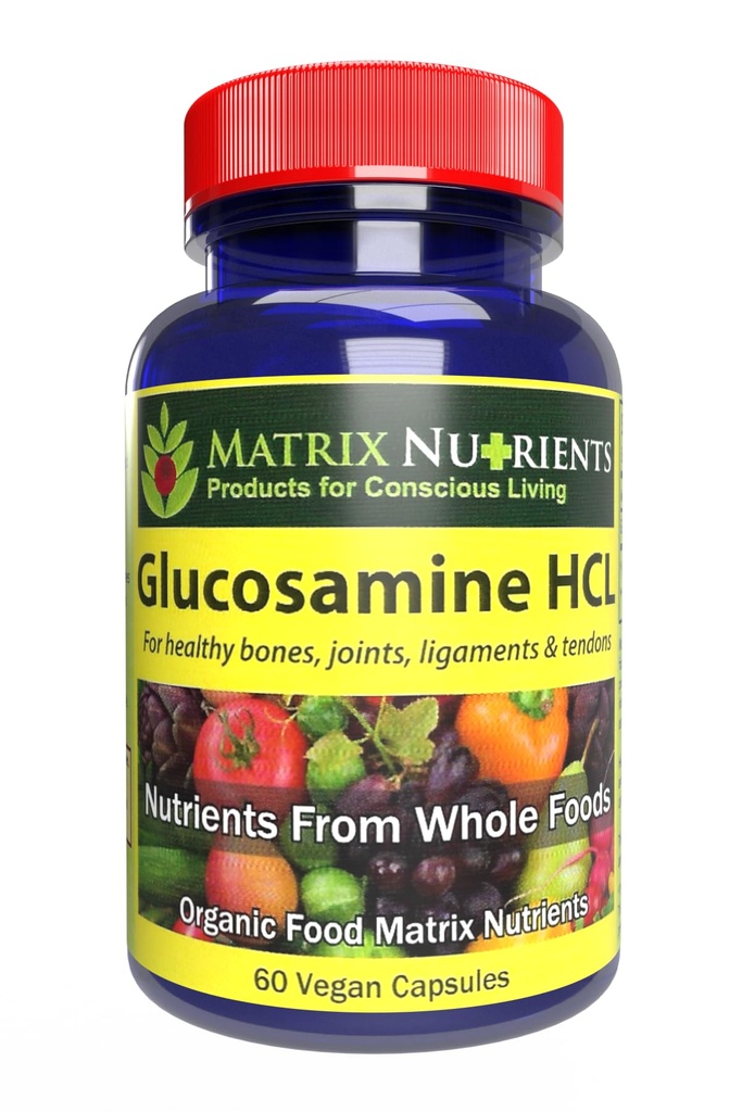 GLUCOSAMINE HCL - Cartilage Builder! Maintain Healthy Joints, Bones, Ligaments and Tendons. Absorption Rate up to 98% - Vegan Capsules (60ct)