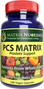 PCS Matrix - Nivel inferior de PSA para un estado saudable - 100% ingredientes naturais: Saw Palmetto, Rabdosia, Scute, Plantago Focium, Chrysantaomum, Ganoderma, Lotus Seed - cápsulas Vegan (120ct)