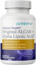 Juvenon Cellular Health - Acetyl L-Carnitine ALCAR + Alpha Lipoic Acid ALA, Made in USA - Energy, Focus & Healthy Aging for Heart, Brain, Cell & Metabolism | NAD+ Support (90 Capsules)
