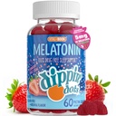 Dippin' Dots - Melatonin Gummies for Kids & Adults (30 Day Supply) Strawberry Sunset Creme Flavor | 2.5mg Per Kids Melatonin Supplement for Faster & Longer Sleep | Gummies for Children (60 Count)