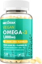 Vegan Omega 3 DHA EPA ALA Supliment cu 5000 UI vitamina D3 K2 (MK7), CoQ10 pentru femei Bărbaţi ulei de peşte Alternative 