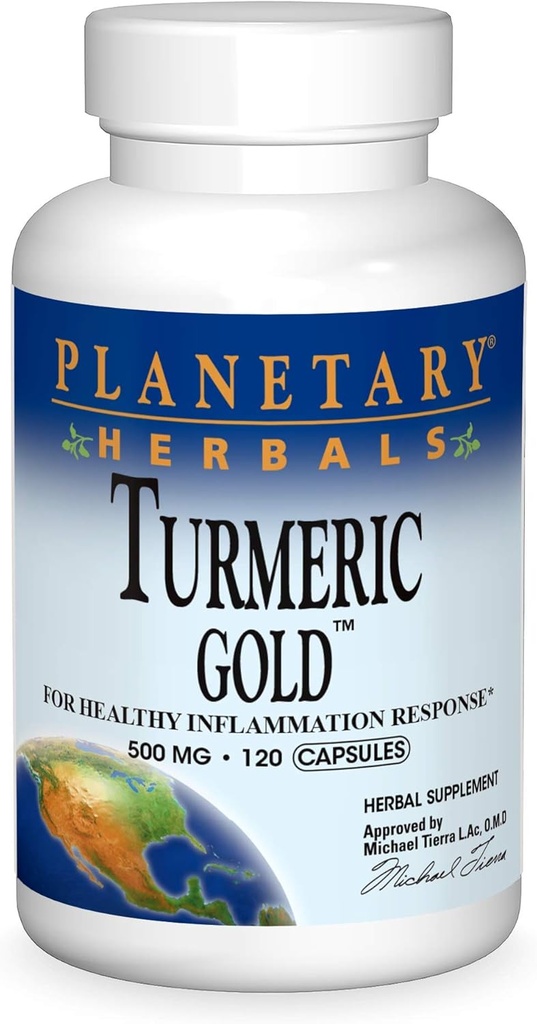 Planetary Herbals Turmic Gold 500 Mg, 120 gróf