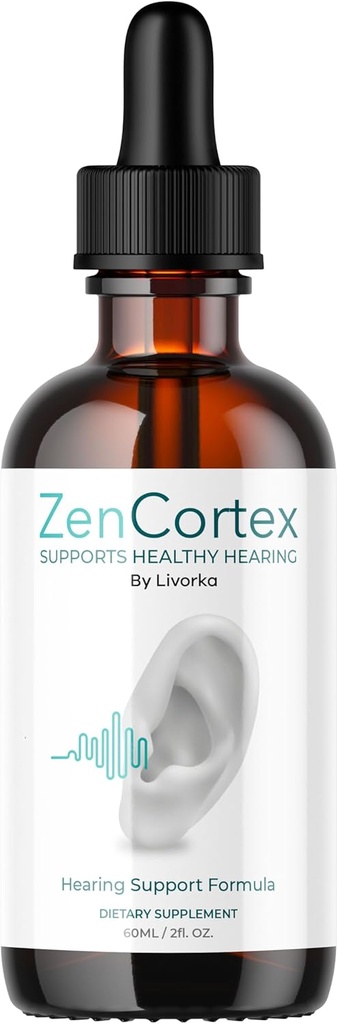 LIVORKA ZenCortex Drops, Liquid Supplement, Ear Drops, Hearing Support Formula, 1 Пляшка за 30 днів
