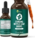 Stinging Nattle Tincture, Organic Nettle Leaf Extract šķidrums, 98% Absorbcija, Vegan, ne-GMO, bez glutēna, bez alkohola- 1 Fl Oz