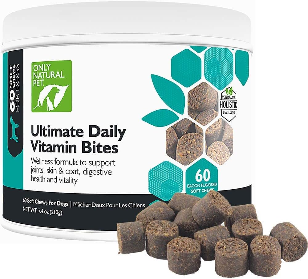 Tikai dabas pet Ultimate Daily Vitamīni - Complete Multivitamīnu Papildinājums suņiem Līdzsvarota veselība un Vitalitāte - Senior Mazs un liels suņu pārtikas Imūnās Gremošanas Atbalsts -60 Soft košļājamās rotaļlietas (paka no 1)