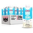 Muscle Milk Zero Protein Shake, Vanilla Crème, 11 Fl Oz Carton, 12 Pack, 20g Protein, Nulový cukr, 100 kalorií, vápník, vitaminy A, C & D, 4g Fiber, Energizing Snack, Balení květen Vary, 12 Počet (balení po 1)