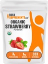 Bulkadditions.com Organic Strawberry Powder - Fruit Powder from Organic Strawberries - No Sugar Added & Gluten Free, 3g per Serving, 1kg (2,2 lbs) (Pack of 1)