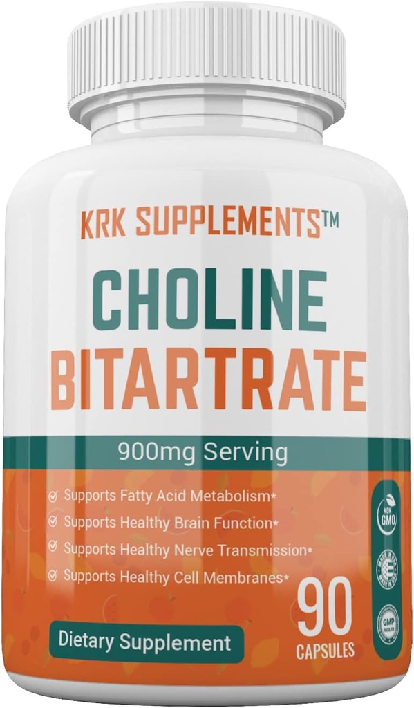 Choline Bitartrate 900mg mỗi phục vụ 90 viên thuốc KRK