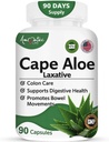 קייפ Aloe Natural Laxative תוסף- Constipation Relief- Regulate Bowel - All-Natural Herbal Detox- Weight Management תוסף ניהול משקל-תזונה עזרה תזונתית - 90 Caps- non-GMO
