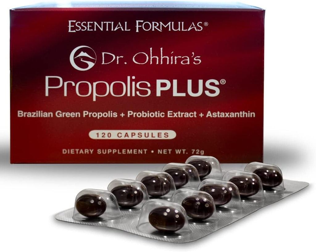 Propolis Plus do Dr. Ohhira coa própole verde brasileira, 120 cápsulas