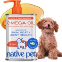 Natives Pet Omega 3 Fischöl für Hunde & Katzen - Fördert gesunde Haut, glänzender Mantel, & starke Gelenke - Hergestellt mit Wild Alaskan Lachsöl für Hunde – Tasty, Fast-Absorbing Omega 3 6 9 Liquid Supplement-16oz