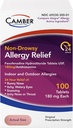Camber Fexofenadine Antihistamine Non-Drowsy Indoor Outdoor 24hrs Alergia Erliebe Medikuntza 100 Tablet