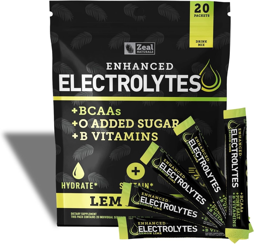Enhanced Electrolyte Powder Stick Packs (Lemon Lime 