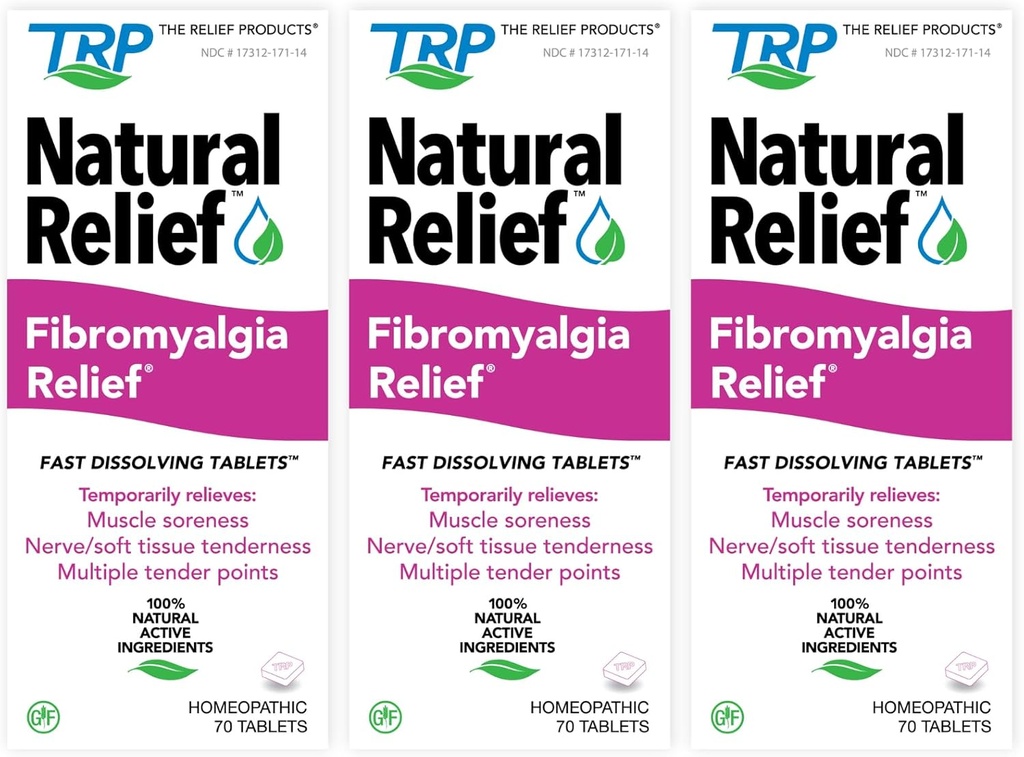 Fibromyalgi Relief for midlertidig lindring af muskelømhed Discomfort ømhed Vanskelighed ved flytning af fælles smerter (3 Pack)