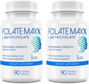 L-Metilfolate supplement (1mg) - ความแข็งแรงระดับมืออาชีพกับ Offimative bithyalfolt - 5 MTHF - Not-GMO, Gluten Free, Soy Free, GMMP - 180 Diviewer Und Caps