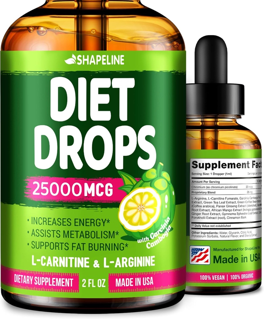 La dieta deixa caure - Appetita suprimeixant per les dones i els homes - fetes als Estats Units - Metabolisme Natural - Dietat Cau amb Garcinia Cambogia, L-Arginine i L-Glutamina 2 Oz