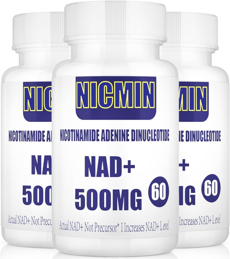 NAD+ 500mg amb TMG 300mmg, actual NAD+ suplementari (No és un Precursador) Més eficient que NN, Nicotinamid Riboside for the Cel·leques, Saluty Ating i Muscle Instauquen 180 Capules